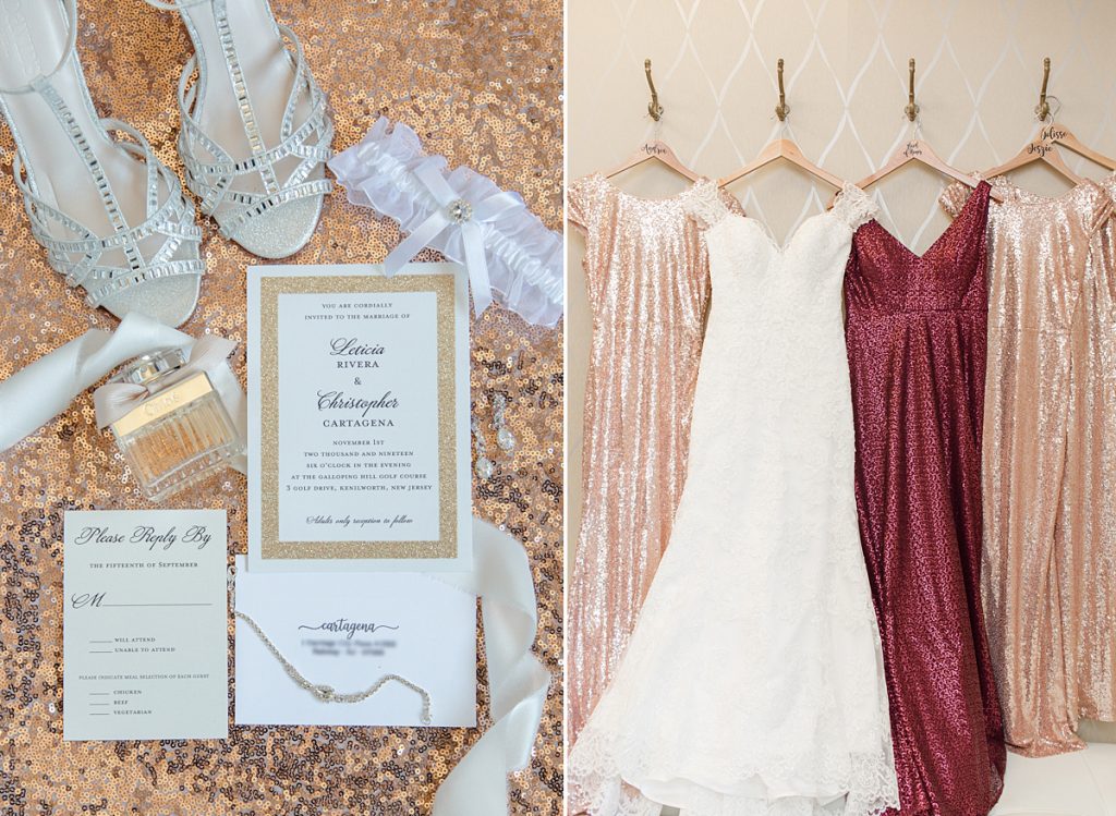 Pink and Burgundy Bridemaid Dresses