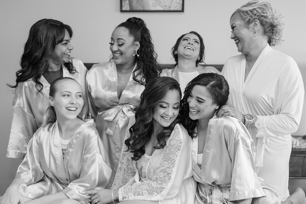 Bridal Party Laughing
