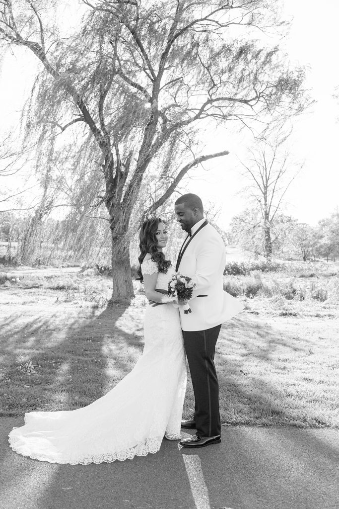 Black and White of Bride and Groom