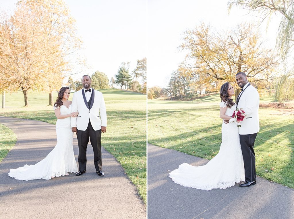 Bride and Groom Portraits at Galloping Hills Golf Course