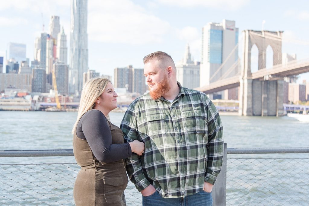 Engagement Session by the Brooklyn Bridge Waterline.