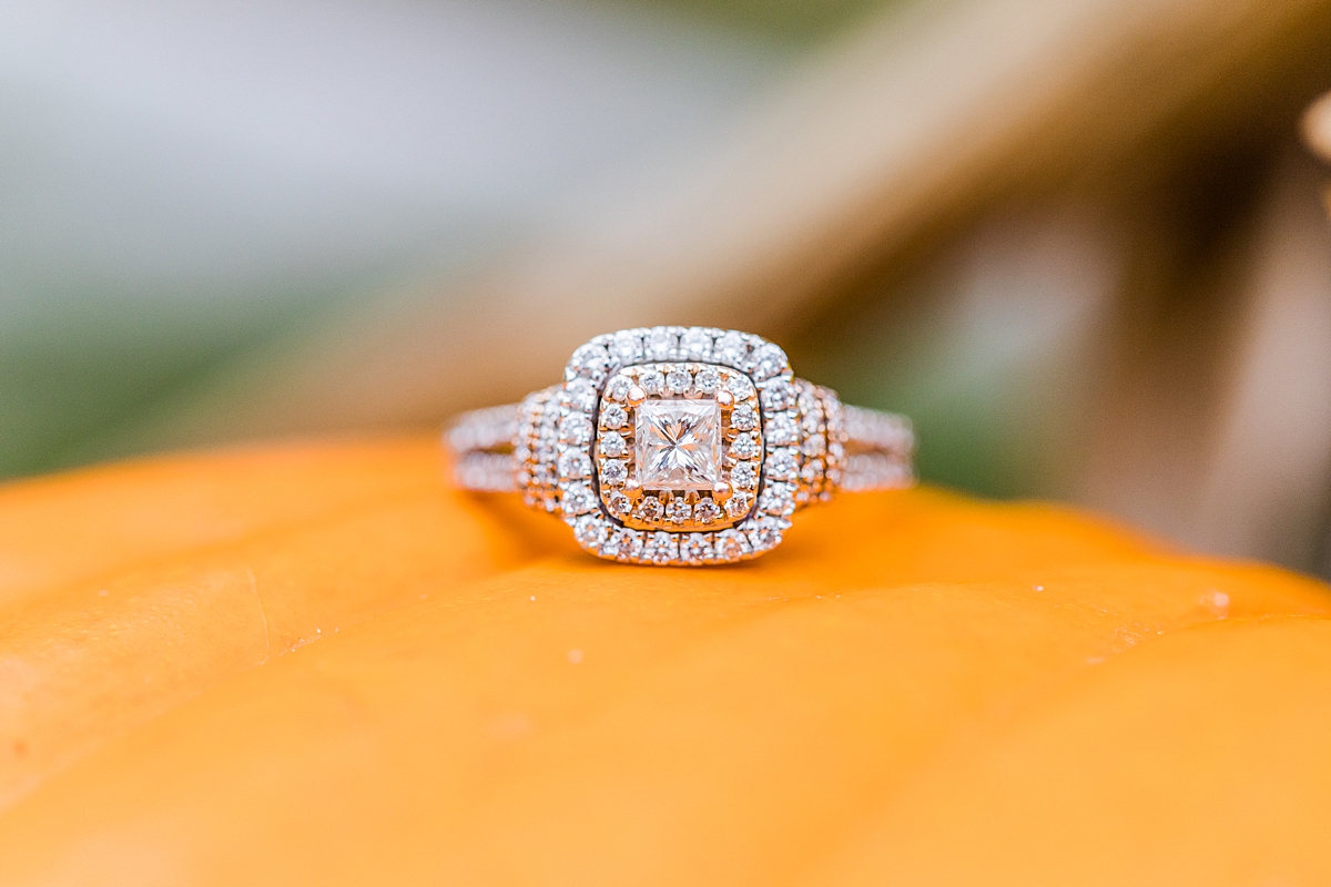 Engagement Ring on Pumpkin
