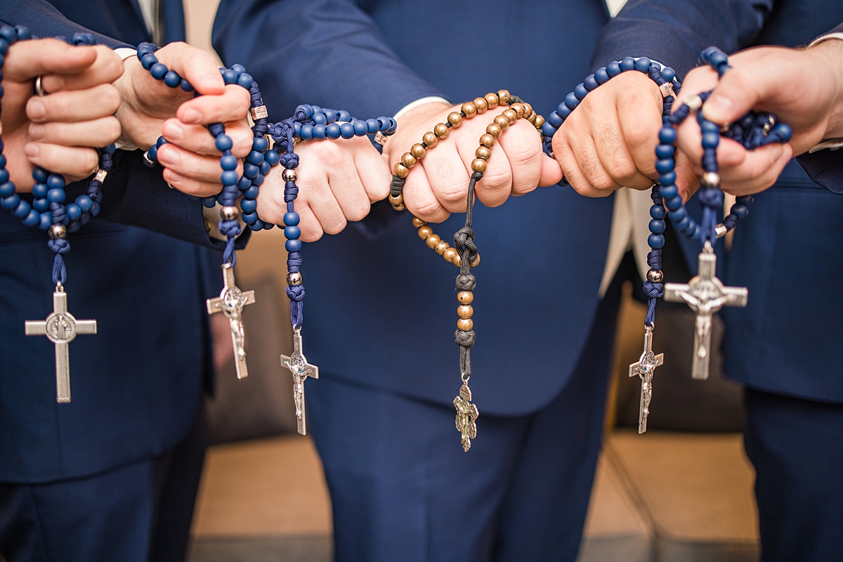 Groomsmen with Rosaries