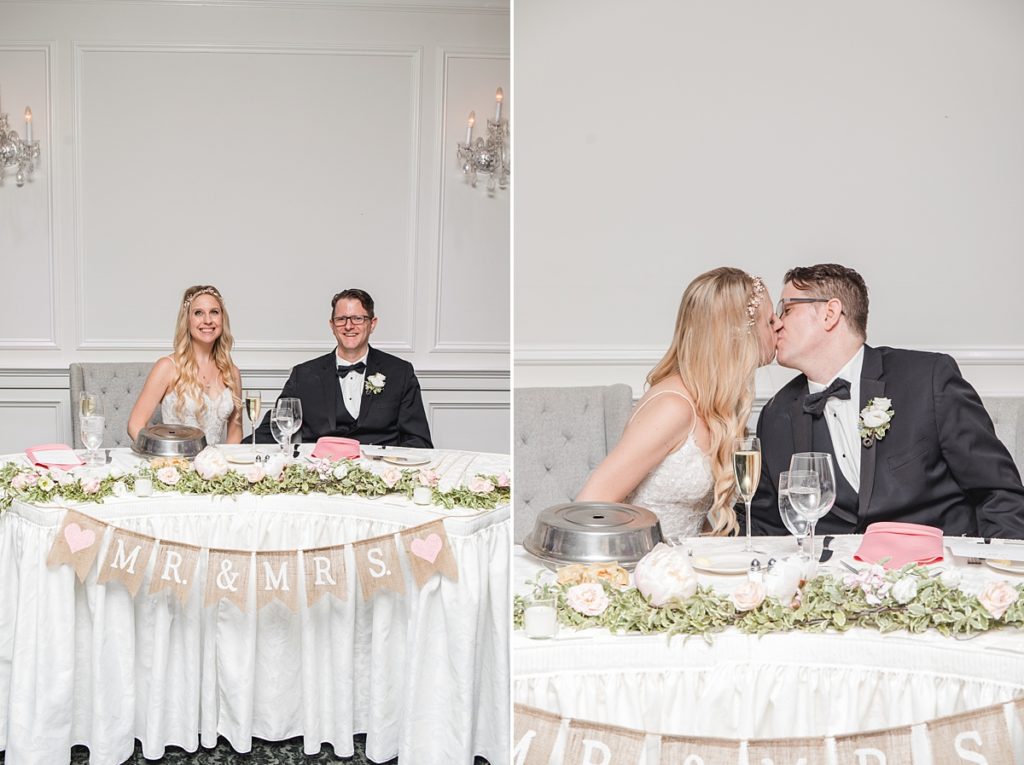 Bride & Groom at the Sweetheart Table